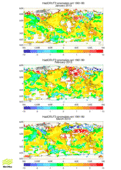 Thumbnail of monthly near-surface temperature anomalies from HadCRUT3